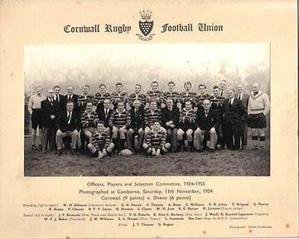 Cornwall side 2nd. October, 1954